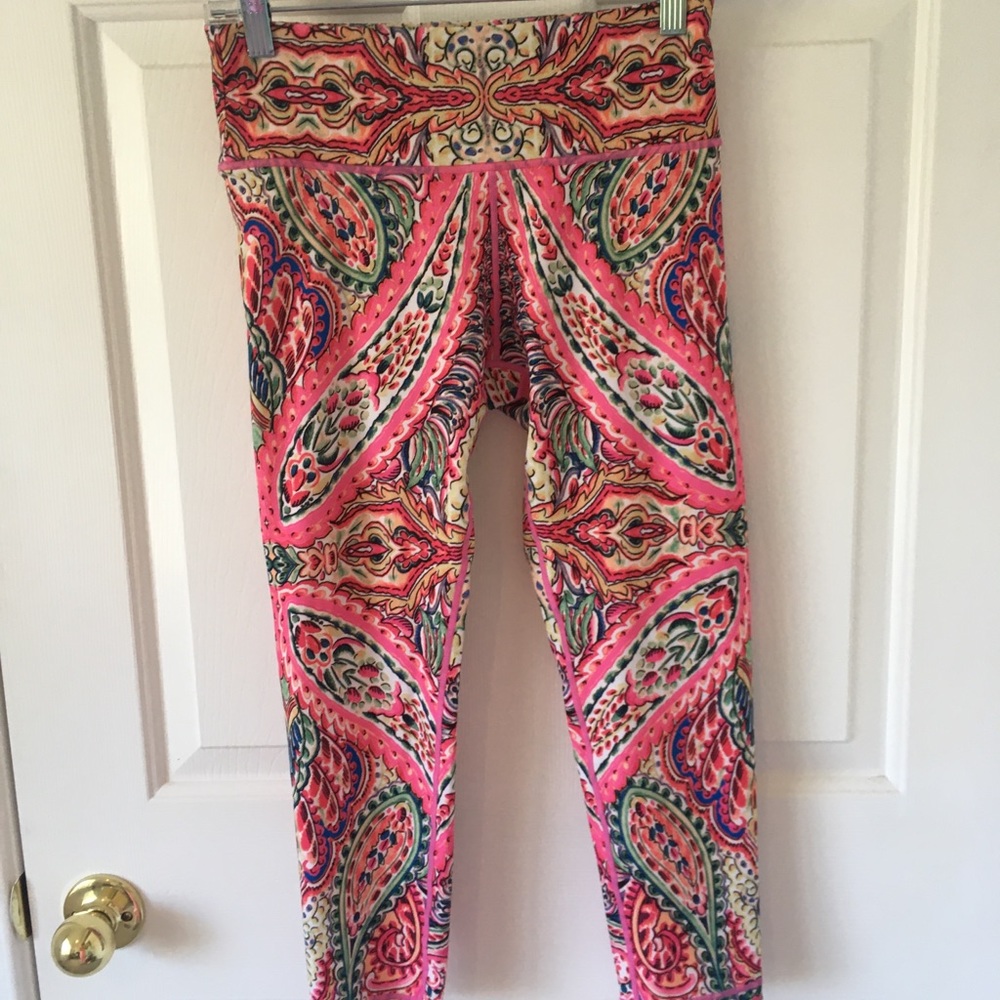 Nanette Lepore Paisley Cropped Leggings Small